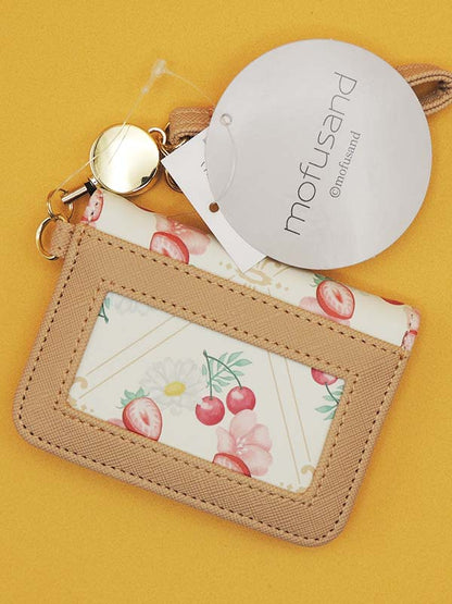 Mofusand - Porte Carte Chat Pêche Kawaii Blanc - Import Japon