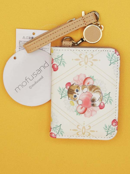 Mofusand - Porte Carte Chat Pêche Kawaii Blanc - Import Japon