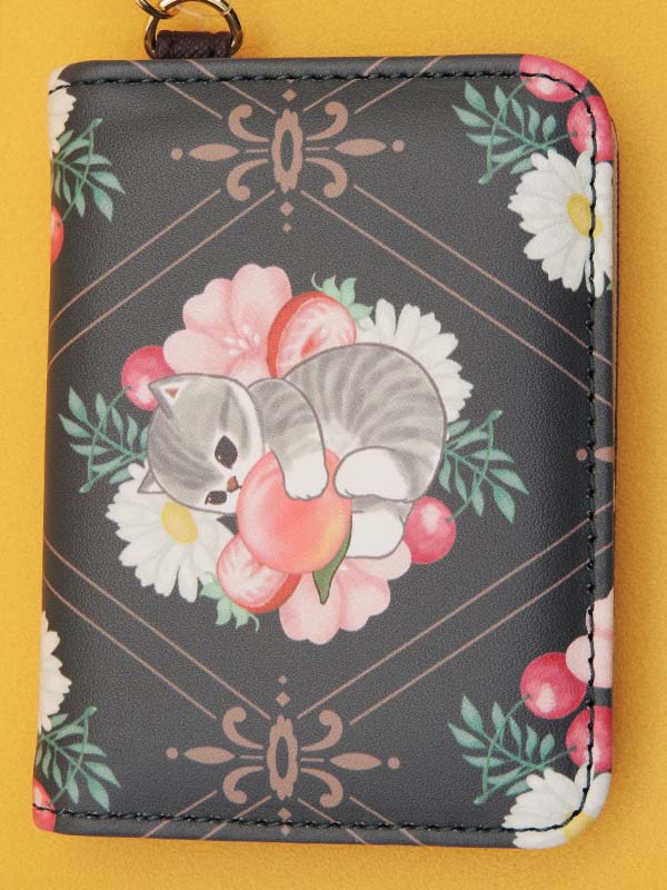 Mofusand - Porte Carte Chat Pêche Kawaii Noir - Import Japon