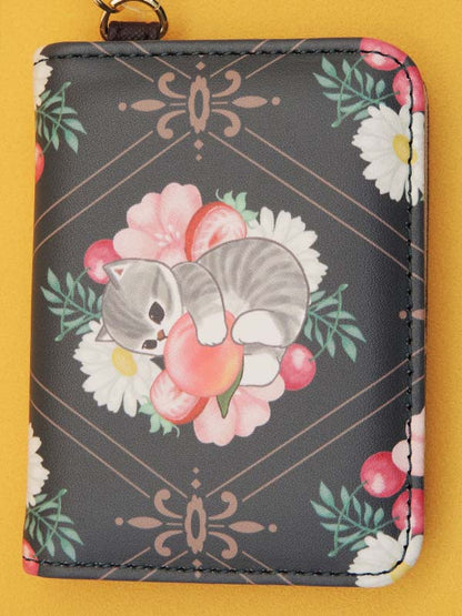 Mofusand - Porte Carte Chat Pêche Kawaii Noir - Import Japon