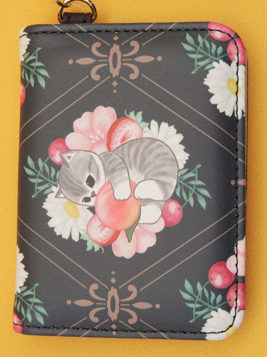 Mofusand - Porte Carte Chat Pêche Kawaii Noir - Import Japon