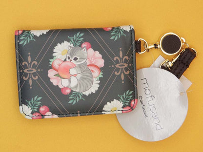Mofusand - Porte Carte Chat Pêche Kawaii Noir - Import Japon