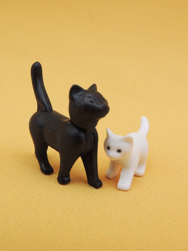 Maman Chat & Chaton Blanc - Jouets Figurines Animaux Playmobil