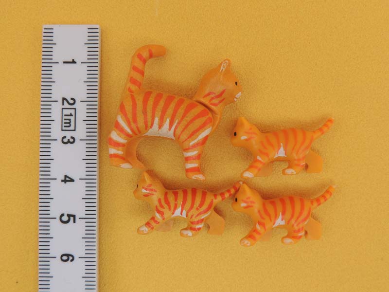 Maman Chat & Chatons Roux - Jouets Figurines Animaux Playmobil