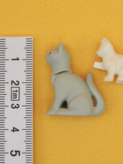 Maman Chat Grise & Chaton Blanc - Jouets Figurines Animaux Playmobil