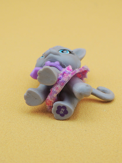 Polly Pocket - Figurine Chat Gris - Sparklin’ Pets Series Mattel 2008