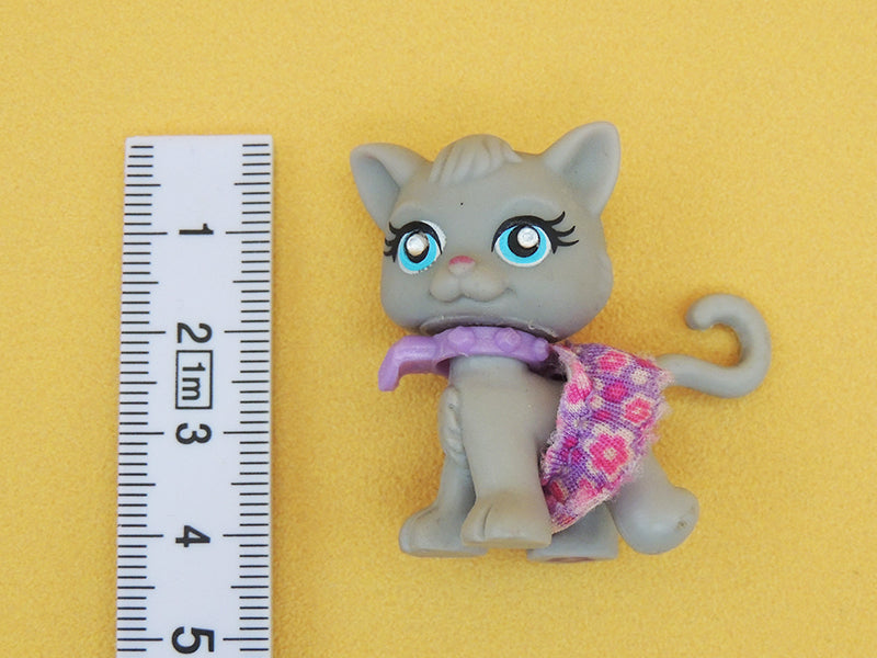 Polly Pocket - Figurine Chat Gris - Sparklin’ Pets Series Mattel 2008