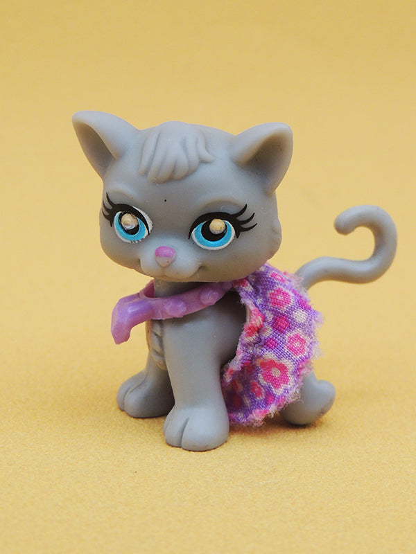 Polly Pocket - Figurine Chat Gris - Sparklin’ Pets Series Mattel 2008