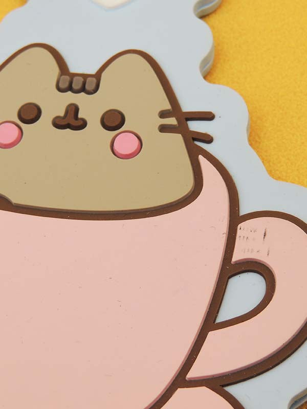 Pusheen - Porte Clé Chat Thé - Silicone et Perles