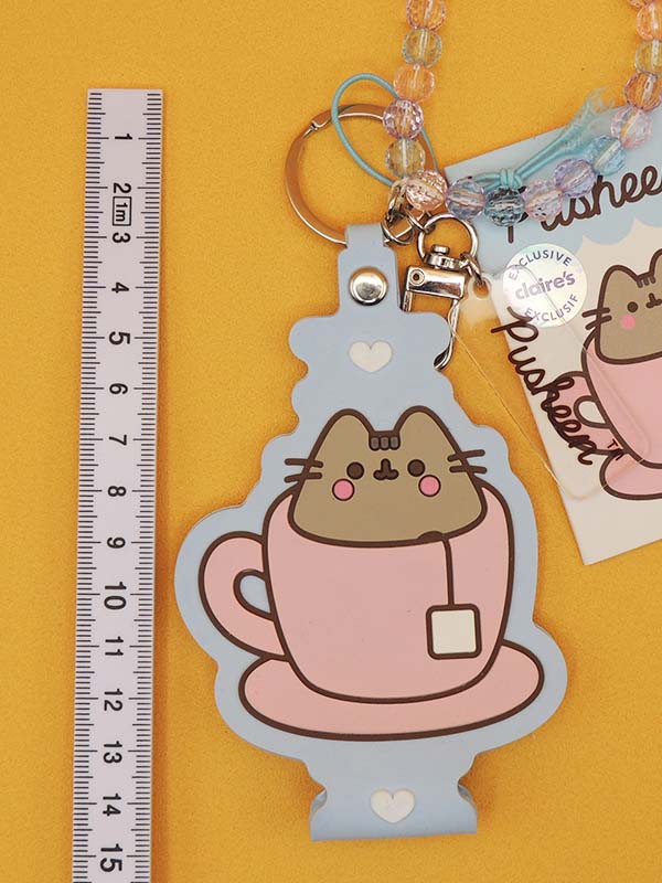Pusheen - Porte Clé Chat Thé - Silicone et Perles