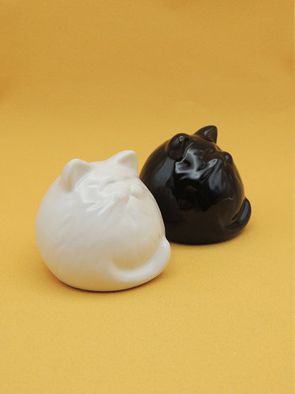 Salière et Poivrière CHATS - Noir & Blanc - Céramique