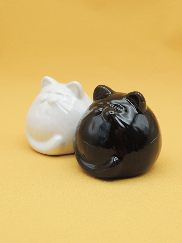 Salière et Poivrière CHATS - Noir & Blanc - Céramique