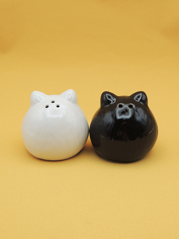 Salière et Poivrière CHATS - Noir & Blanc - Céramique