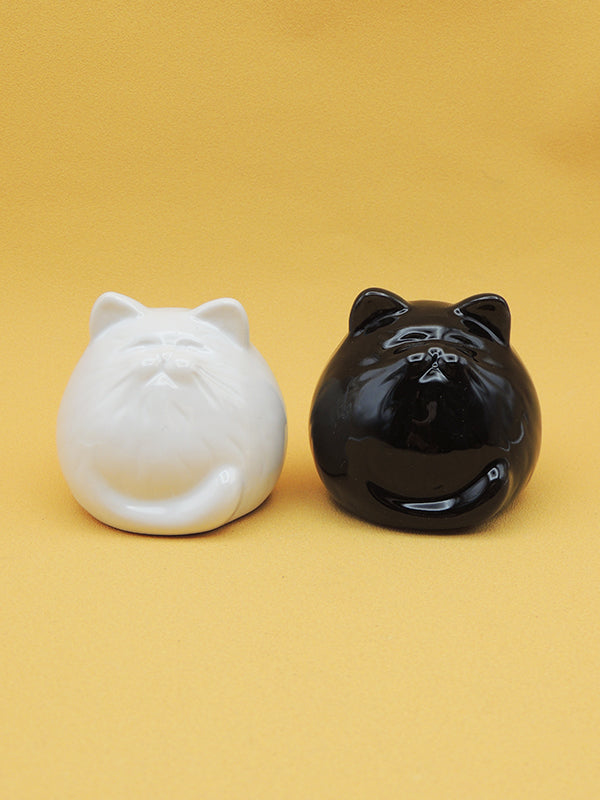 Salière et Poivrière CHATS - Noir & Blanc - Céramique