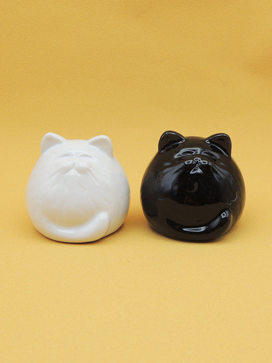 Salière et Poivrière CHATS - Noir & Blanc - Céramique