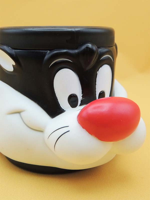 Sylvestre Le Chat - Grand Mug Tête de Chat - Vintage 1992
