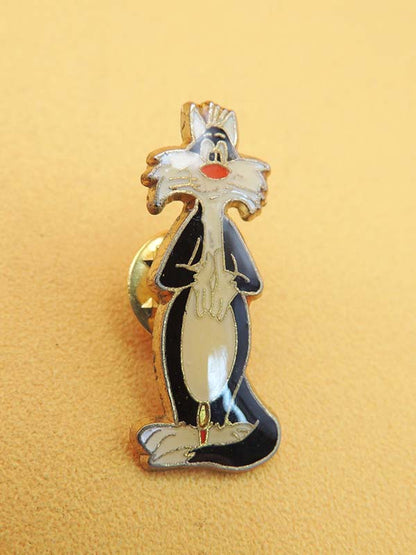 Sylvestre Le Chat Debout - Pin's Titi & Grosminet - 1987 Vintage