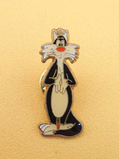 Sylvestre Le Chat Debout - Pin's Titi & Grosminet - 1987 Vintage