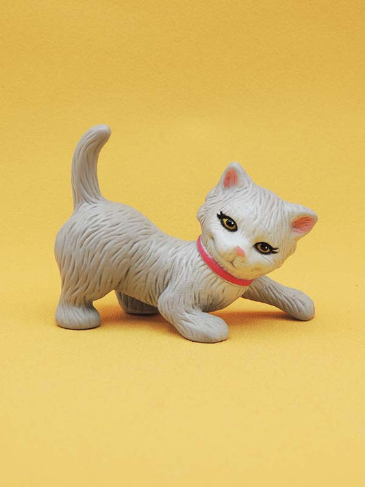 Barbie - Figurine Chat Gris Barbie Vétérinaire - Mattel Vintage 2004