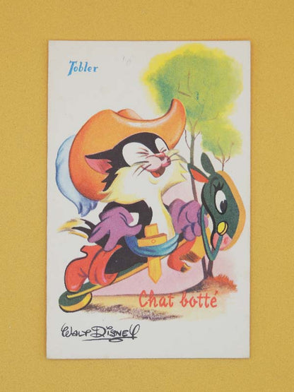 Chat Botté - Carte Postale Vintage Walt Disney - Chocolats Tobler