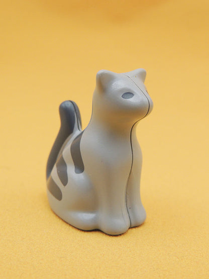 Chat Gris Rayé - Figurine Chat Playmobil 1.2.3. - Réf 60 64 1600