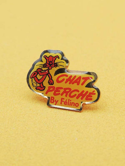 Chat Perché By Felino - Pin's Vintage Publicitaire