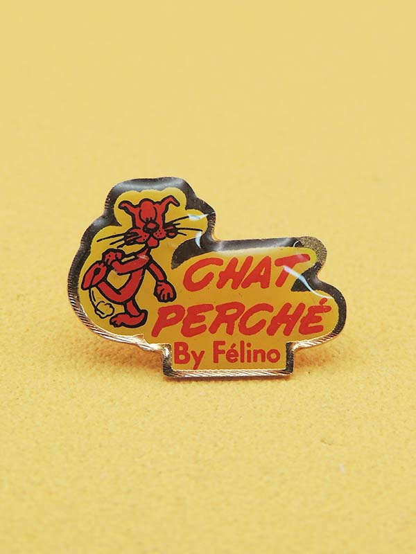 Chat Perché By Felino - Pin's Vintage Publicitaire