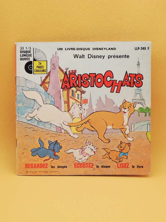 Les Aristochats - Vinyl Livre-Disque 24 pages - Disney 1970