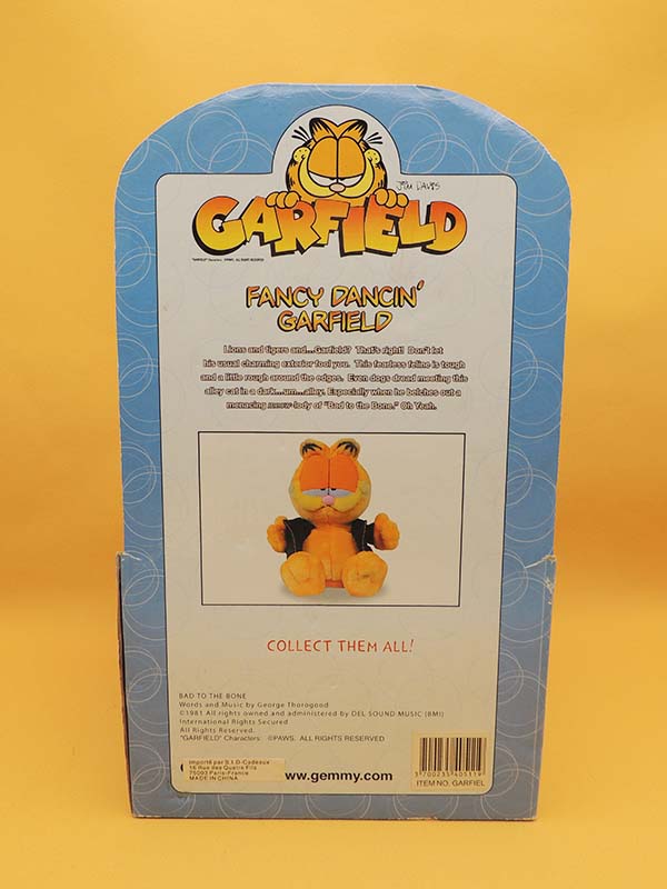Garfield - Rockin' Rebel Bad To The Bone - Peluche Sonore Vintage 1981