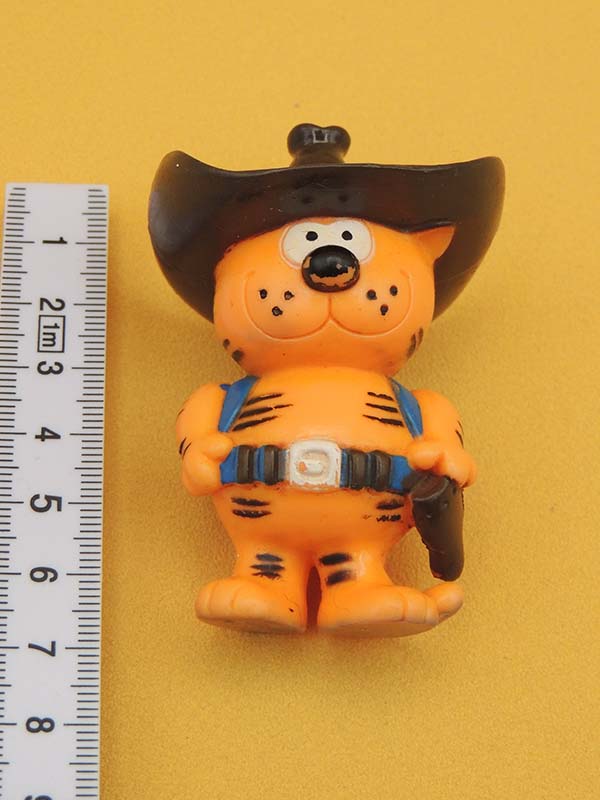 Isidore Le Chat Cowboy - Figurine Les Entrechats - Vintage Bandai 1985 (6,5cm)