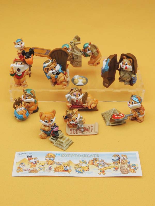 Les Egyptochats - Série Complète 1997 - Kinder Surprise Vintage 90's