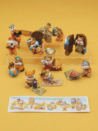 Les Egyptochats - Série Complète 1997 - Kinder Surprise Vintage 90's