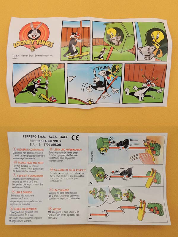 Kinder Maxi - Sylvestre à Bascule - Jouet Mécanique Vintage 2004