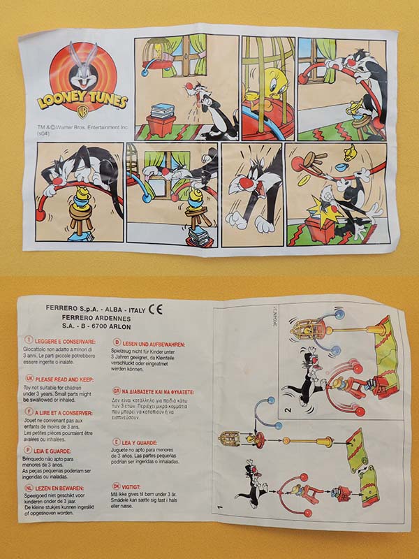 Kinder Maxi - Titi & Grosminet à Bascule - Jouet Vintage 2004
