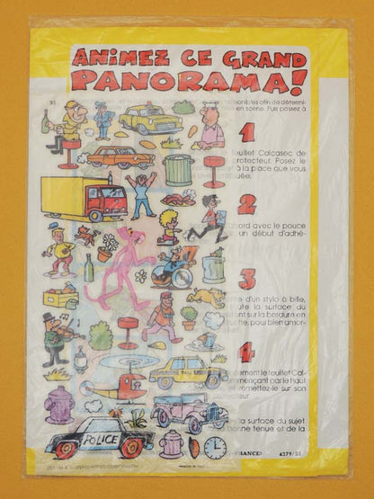 La Panthère Rose - Transrama 1983 - JESCO Décalcomanies Vintage
