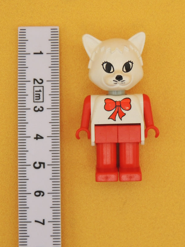 Fabuland - Chat Catherine Noeud Rouge - Figurine LEGO Vintage 80