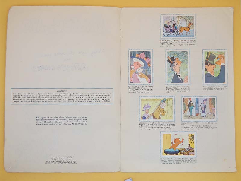 Les Aristochats - AGE Album 1971 Vignettes - Vintage & Complet