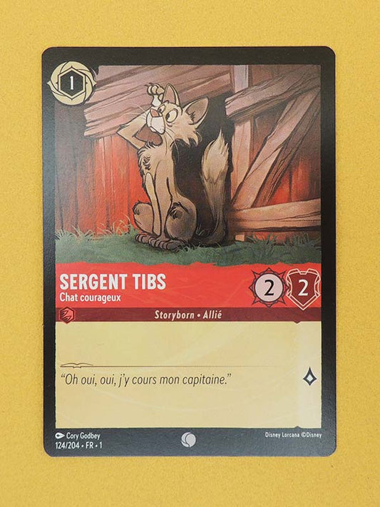Disney Lorcana - Sergent Tibs N°124 Chat courageux - Carte de Collection