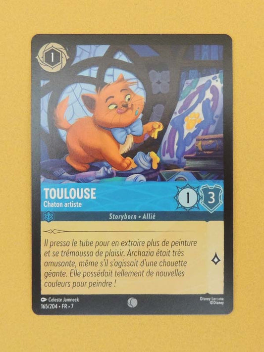 Disney Lorcana - Toulouse N°165 Chaton artiste - Carte de Collection