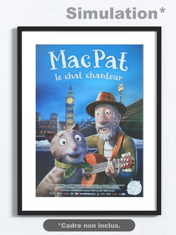 MacPat Le Chat Chanteur - Affiche Cinéma (2024) - Format 40x53cm