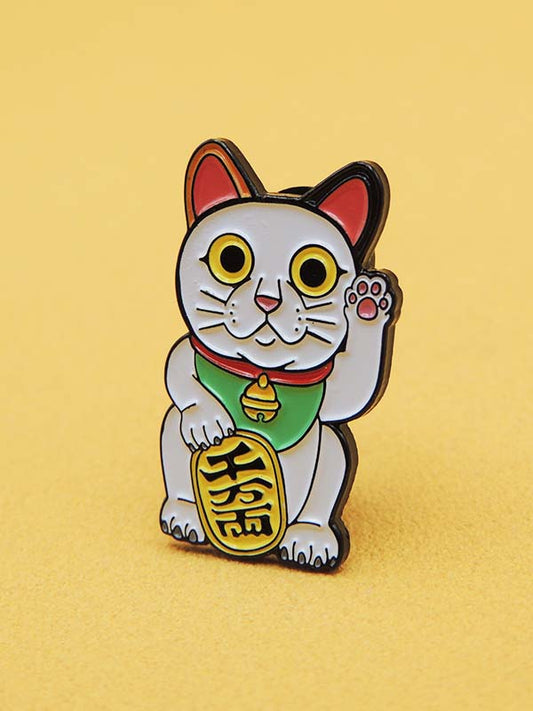 Maneki Neko Chat Blanc - Pin's Kawaii