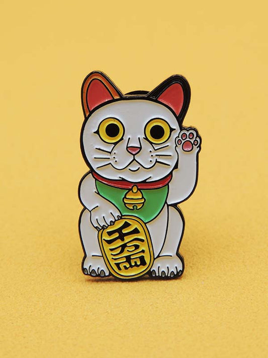 Maneki Neko Chat Blanc - Pin's Kawaii