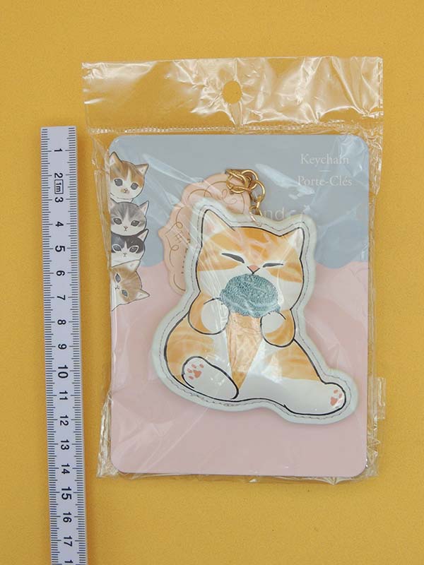 Mofusand - Porte Clé Chat Glace Brodé - Miniso Kawaii Japon