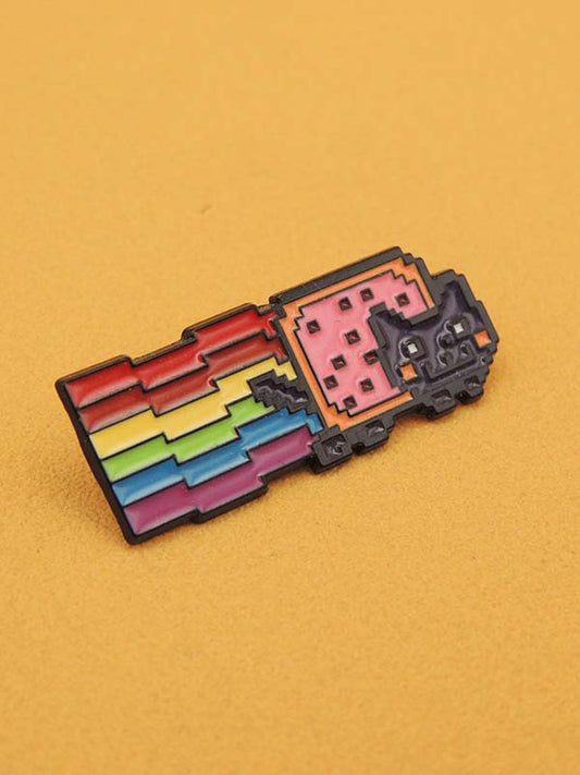 Nyan Cat Arc En Ciel - Pin's Kawaii Chat Internet Culte