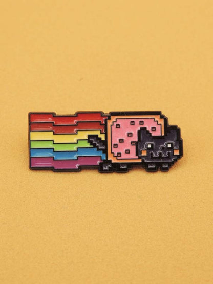 Nyan Cat Arc En Ciel - Pin's Kawaii Chat Internet Culte
