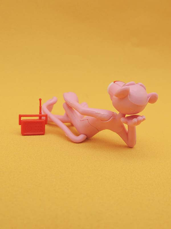 KINDER Surprise - Panthère Rose 1989 - N°07 Relax Figurine Montable Vintage