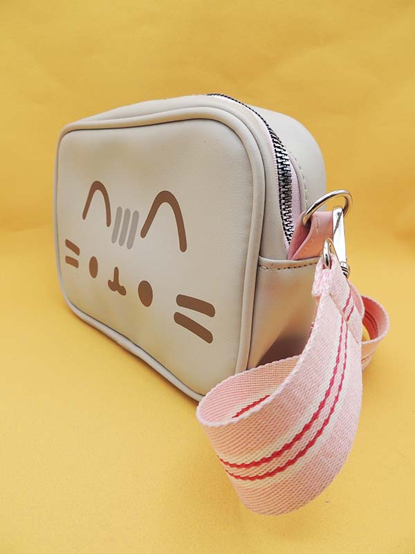 Pusheen - Sac A Main Bandoulière - Tête de Chat Gris Kawaii