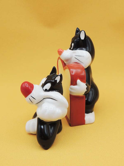 Salière et Poivrière Sylvestre - Tête de Chat Vintage - Warner Bros