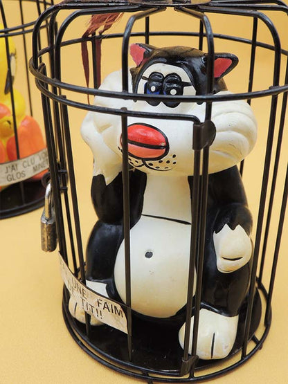 Titi & Grosminet - Lot 2 Tirelires En Cage Vintage 1980 RARE !