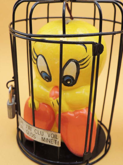 Titi & Grosminet - Lot 2 Tirelires En Cage Vintage 1980 RARE !